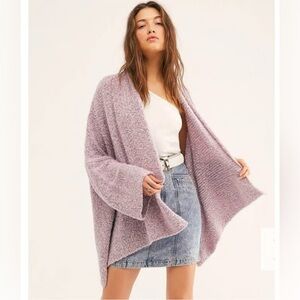 Free People BFF Cardigan in Passion Flower purple NEW